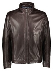 Bugatti Skórzana kurtka w kolorze brązowym rozmiar: 52. Brązowe kurtki męskie Bugatti, bez wzorów, ze skóry, bez kaptura. Za 848.99 zł.
