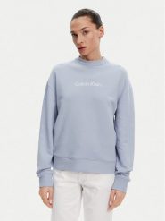 Calvin Klein Bluza Hero Logo K20K205450 Błękitny Regular Fit. Niebieskie bluzy bez kaptura damskie CALVIN KLEIN, xxl, z bawełny. Za 239.99 zł.