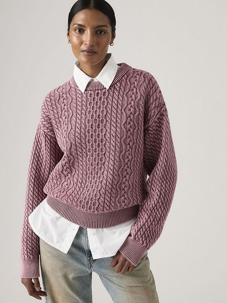 Levi's Sweter "Leilah" w kolorze różowym rozmiar: S. Różowe swetry klasyczne damskie Levi's, s, z bawełny, bez kołnierzyka. Za 159.95 zł.