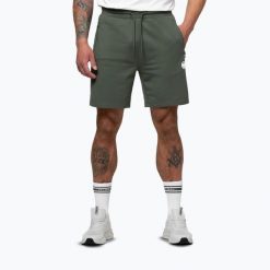 Spodenki męskie Pitbull Nugget Small Logo. Zielone szorty męskie PITBULL, bez wzorów, z bawełny, sportowe. Za 139.99 zł.
