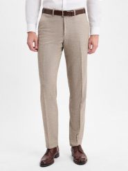 Finshley & Harding Spodnie - Mitch Mężczyźni wiskoza beżowy, 54. Brązowe spodnie materiałowe męskie Finshley & Harding, bez wzorów, z tkaniny. Za 249.95 zł.