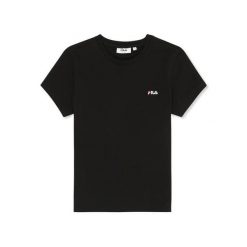 Koszulka FILA Trivero Slim Fit Czarna. Czarne bluzki sportowe damskie Fila, l, bez wzorów, z bawełny, bez ramiączek. Za 161.80 zł.