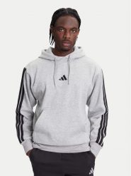 Adidas Bluza Essentials 3-Stripes JE6302 Szary Regular Fit. Szare bluzy bez kaptura męskie Adidas, m, z bawełny. Za 209.99 zł.