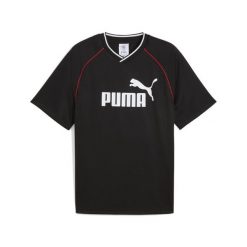Męska koszulka piłkarska Essentials PUMA. Czarne t-shirty sportowe męskie Puma, m, bez ramiączek, na fitness i siłownię. W wyprzedaży za 94.00 zł.