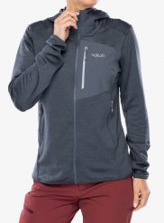 Bluza rozpinana damska Rab Ascendor Hoody. Szare bluzy z kapturem damskie RAB, m, z materiału. Za 588.49 zł.