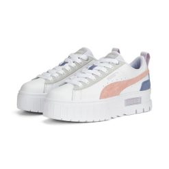 Buty do chodzenia damskie Puma MAYZE MIX. Białe buty sportowe na co dzień damskie Puma, bez wzorów, trekkingowe. Za 601.00 zł.