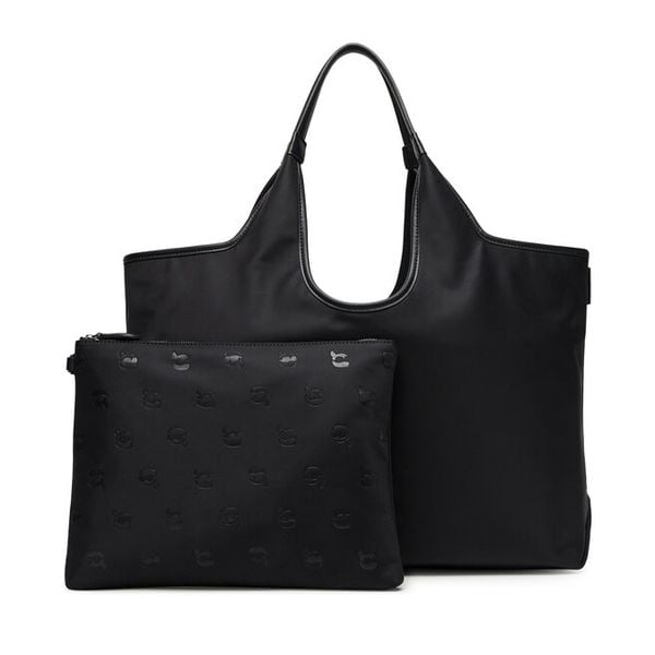 Torebka KARL LAGERFELD. Czarne torebki klasyczne damskie Karl Lagerfeld, bez wzorów, bez dodatków. Za 589.99 zł.