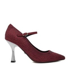 Szpilki Nine West. Czerwone szpilki Nine West, bez wzorów, bez obcasa. Za 249.99 zł.