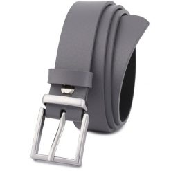 Pasek skórzany BELTIMORE r.110-125 cm O07 szary. Szare paski damskie bez wzorów. Za 54.90 zł.