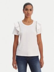 Fracomina Bluzka FR26ST3039J40001 Écru Regular Fit. Bluzki damskie Fracomina, m, bez wzorów, z bawełny, bez kołnierzyka, bez ramiączek. Za 329.99 zł.