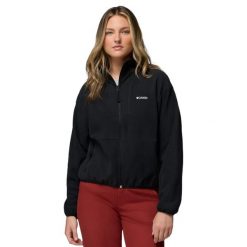 Bluza dresowa sportowa damska Sequoia Grove II FZ. Czarne bluzy bez kaptura damskie Columbia, xl, bez wzorów, z dresówki, bez ramiączek, bez kaptura. Za 249.99 zł.