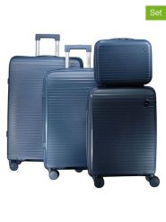 Geographical Norway 4-częściowy zestaw "Solvable" w kolorze niebieskim rozmiar: onesize. Niebieskie walizki Geographical Norway, bez wzorów, z materiału. Za 448.99 zł.