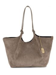 Anna Morellini Skórzany shopper bag "Lucria" w kolorze szarobrązowym - 35 x 27 x 19 cm rozmiar: onesize. Brązowe shopper bag damskie Anna Morellini, bez wzorów, z materiału, na ramię, bez dodatków. Za 426.99 zł.