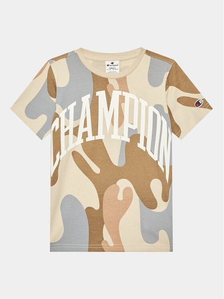 Champion T-Shirt 306363 Beżowy Regular Fit. Brązowe t-shirty chłopięce CHAMPION, bez wzorów, z bawełny, bez ramiączek. Za 79.99 zł.