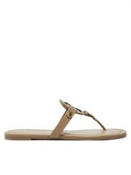 Tory Burch Japonki Miller 151169 Brązowy. Brązowe klapki damskie Tory Burch, bez wzorów, ze skóry, bez obcasa. Za 879.99 zł.