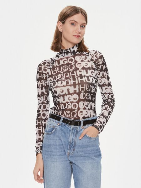 Hugo Bluzka Damaryllis 50505290 Kolorowy Slim Fit. Bluzki damskie Hugo, xs, bez wzorów, z syntetyku, bez kołnierzyka, bez ramiączek. Za 289.99 zł.