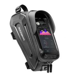 Sakwa, uchwyt rowerowy na telefon torba na ramę Rockbros B68. Czarne torebki klasyczne damskie ROCKBROS, bez wzorów, bez dodatków. Za 69.99 zł.