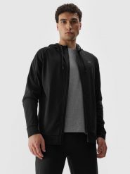 4F Bluza treningowa z materiałów z recyklingu męska XXL. Czarne bluzy z kapturem męskie 4f, m, z dzianiny. Za 229.99 zł.