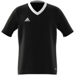 Adidas Ent22 Jsy Czarna Koszulka Dorosłych. Czarne t-shirty sportowe męskie Adidas, s, z materiału, bez ramiączek, na fitness i siłownię. Za 141.99 zł.