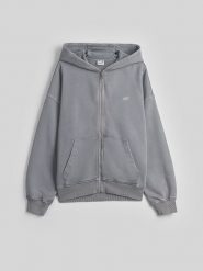 4F Bluza dresowa oversize z kapturem damska - szara S. Szare bluzy sportowe damskie 4f, s, bez wzorów, z dresówki. Za 199.99 zł.