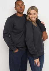 Granatowa Bluza z Polarem na Podszewce Metinna. Niebieskie bluzy bez kaptura męskie Born2be, l, z dzianiny. Za 34.99 zł.
