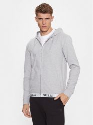 Guess Bluza U3YQ00 KBS91 Szary Regular Fit. Szare bluzy bez kaptura męskie Guess, m, z bawełny. Za 149.99 zł.
