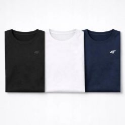 T-SHIRT DAMSKI 4F KOSZULKA SPORTOWA ZESTAW KOMPLET 3 SZTUKI S F3306 SS26. Topy sportowe damskie 4f, s, bez wzorów, z bawełny, bez ramiączek. Za 89.00 zł.