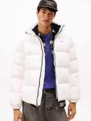Tommy Jeans Pikowana kurtka Mężczyźni biały, S. Białe kurtki męskie Tommy Jeans, m, bez wzorów, z jeansu, bez kaptura. Za 1,099.95 zł.