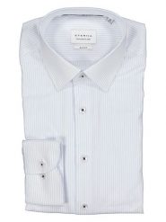 Eterna Koszula - Slim fit - w kolorze biało-niebieskim rozmiar: 39. Białe koszule męskie Eterna, bez wzorów, z bawełny, bez kołnierzyka, bez ramiączek. Za 101.23 zł.