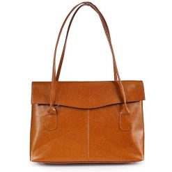 Torebka skórzana damska DAN-A T49 camel. Brązowe torebki klasyczne damskie DAN-A, bez wzorów, ze skóry, bez dodatków. Za 399.99 zł.