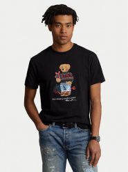 Polo Ralph Lauren T-Shirt 710854497027 Czarny Regular Fit. Czarne koszulki polo męskie Polo Ralph Lauren, m, bez wzorów, z bawełny, bez ramiączek. Za 469.99 zł.