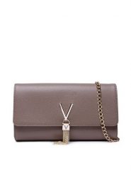 Valentino Torebka Divina VBS1R401G Beżowy. Brązowe torebki wieczorowe Valentino, bez wzorów, ze skóry, wizytowe, bez kołnierzyka, bez ramiączek. Za 336.00 zł.