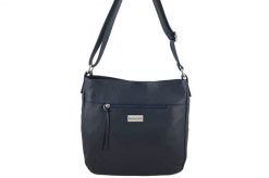 Listonoszka skórzana BARBERNI'S granatowa 984-4. Brązowe shopper bag damskie Barberinis, bez wzorów, ze skóry, małe, bez dodatków. Za 269.99 zł.