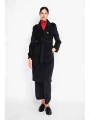 ASSUILI Płaszcz przejściowy w kolorze czarnym rozmiar: 34. Czarne płaszcze damskie Assuili, z aplikacjami, z tkaniny, klasyczne. Za 435.11 zł.