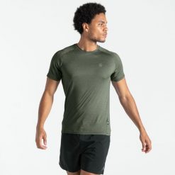 Męska koszulka turystyczna z krótkim rękawem Persist. Zielone t-shirty sportowe męskie Dare 2b, m, ze skóry, bez ramiączek, do biegania. Za 81.86 zł.