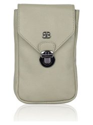 Bellicci Skórzana torebka "Caprice" w kolorze zielonym na telefon - 12,5 x 18 x 4 cm rozmiar: onesize. Zielone torebki klasyczne damskie Bellicci, bez wzorów, z materiału, bez dodatków. Za 122.96 zł.