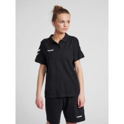 Koszulka tenisowa polo damska Hummel Go Cotton Polo Woman. Czarne bluzki damskie HUMMEL, s, bez wzorów, sportowe, bez kołnierzyka, bez ramiączek. Za 127.50 zł.