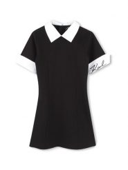 Karl Lagerfeld Kids Sukienka codzienna Z30462 D Czarny Regular Fit. Czarne sukienki dziewczęce Karl Lagerfeld Kids, bez wzorów, z syntetyku, bez ramiączek. Za 349.99 zł.