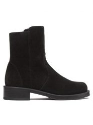 Stuart Weitzman Botki 5050 Bold Zip Btie SG094 Czarny. Czarne botki damskie Stuart Weitzman, ze skóry, bez obcasa, na płaskiej podeszwie, bez zapięcia. Za 2,649.00 zł.