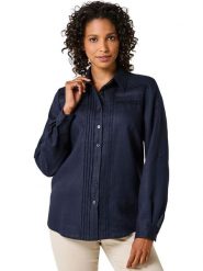 WITT WEIDEN Lniana bluzka w kolorze granatowym rozmiar: 40. Niebieskie bluzki damskie WITT WEIDEN, bez wzorów, ze lnu, bez kołnierzyka, bez ramiączek. Za 152.99 zł.