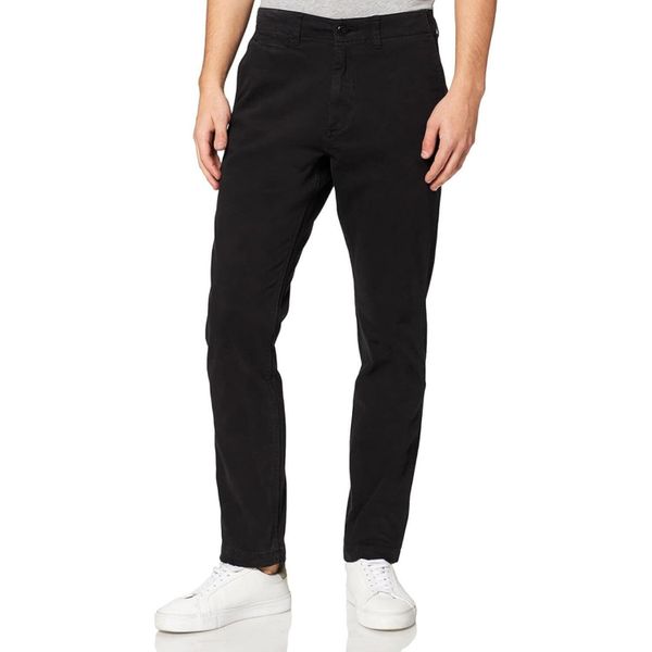 Spodnie męskie Superdry Officers Slim Chino chinosy slim czarne. Czarne spodnie materiałowe męskie Superdry., bez wzorów, z bawełny. Za 203.55 zł.