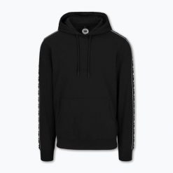 Bluza męska Pitbull Tape Nugget Hooded Sweatshirt. Czarne bluzy bez kaptura męskie PITBULL, bez wzorów, sportowe, bez kołnierzyka, bez ramiączek. Za 239.99 zł.
