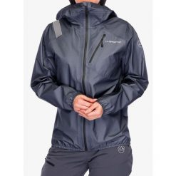 Kurtka z membraną damska La Sportiva Aequilibrium Lite GTX Jacket. Szare kurtki przeciwdeszczowe damskie La Sportiva, bez kaptura. Za 1,374.39 zł.