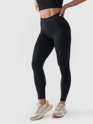4F Legginsy dzianinowe damskie - czarne S. Czarne legginsy damskie 4f, s, bez wzorów, z bawełny. Za 79.99 zł.