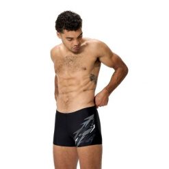 Spodenki pływackie męskie Speedo Medley Logo Aquashort. Czarne szorty sportowe męskie Speedo, m, z poliamidu, na fitness i siłownię. Za 135.99 zł.