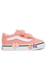 Vans Tenisówki Old Skool V Flower VN000Z5XGSB1 Koralowy. Pomarańczowe buty sportowe dziewczęce Vans, bez wzorów, z materiału, bez zapięcia. Za 239.99 zł.