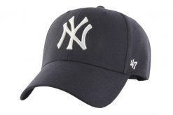 Czapka z daszkiem dla dorosłych 47 New York Yankees MVP Cap. Niebieskie czapki męskie 47 Brand, bez wzorów, z materiału. Za 99.99 zł.