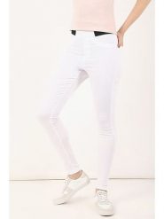 Marks & Spencer Jegginsy w kolorze białym rozmiar: 44/L31. Białe legginsy damskie Marks & Spencer, l, bez wzorów, z materiału. Za 30.71 zł.