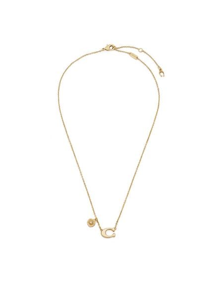 Coach Naszyjnik 37571532 Złoty. Żółte naszyjniki damskie Coach, metalowe. Za 399.99 zł.