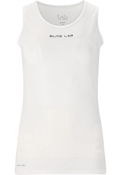 Damski tank top techniczny Elite Lab Elite X1. Białe topy sportowe damskie ELITE LAB, bez wzorów, z materiału, bez ramiączek. Za 112.50 zł.